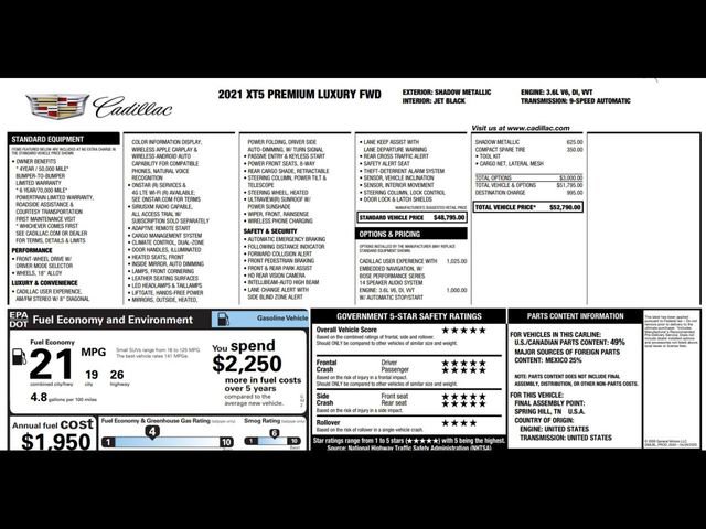 Used 2021 Cadillac XT5 Premium Luxury image 3