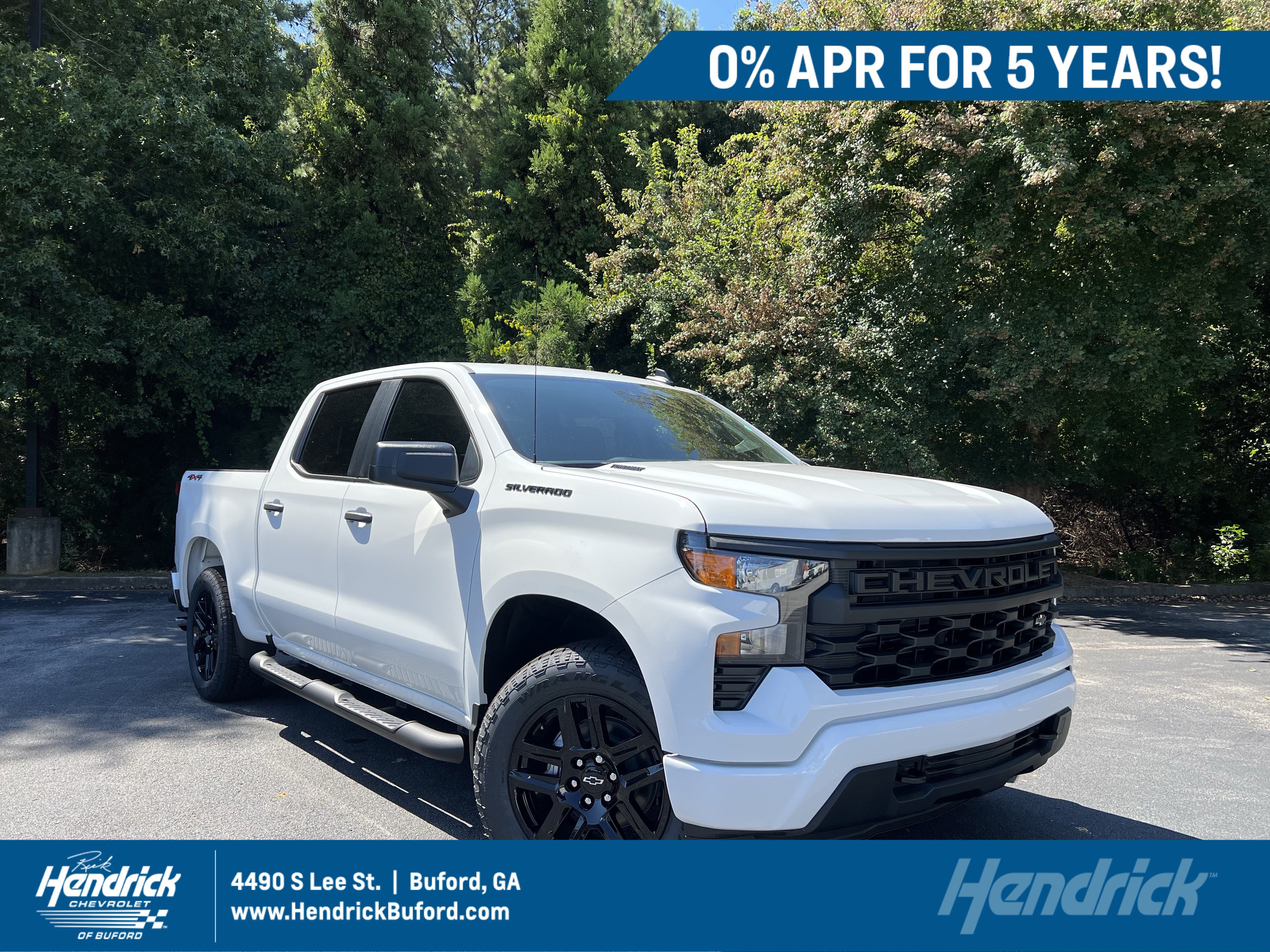 New 2026 Chevrolet Silverado 1500 Custom w/ Turbomax Blackout Package AWD/4WD image 1