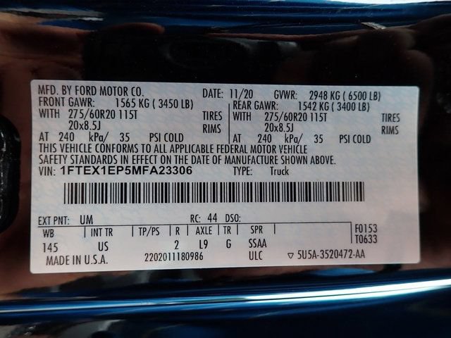 Used 2021 Ford F150 XLT w/ Equipment Group 302A High AWD/4WD image 14