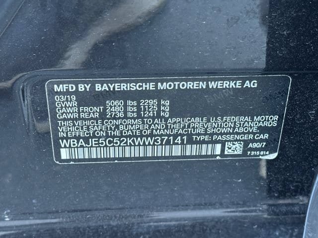 Used 2019 BMW 540i w/ Convenience Package RWD image 42