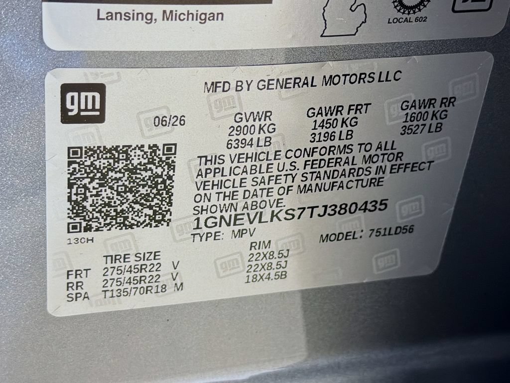 New 2026 Chevrolet Traverse RS w/ LPO, Floor Liner Package AWD/4WD image 29