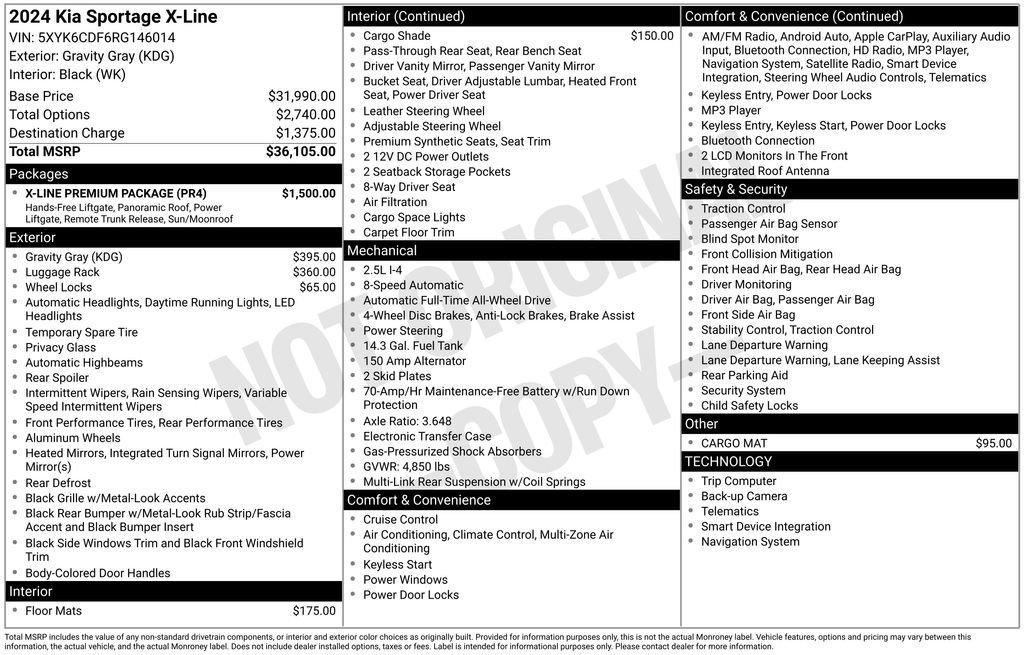 Certified 2024 Kia Sportage X-Line w/ X-Line Premium Package image 37