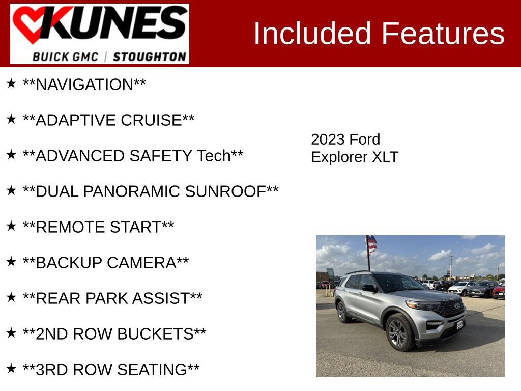 Used 2023 Ford Explorer XLT w/ Equipment Group 202A AWD/4WD image 2