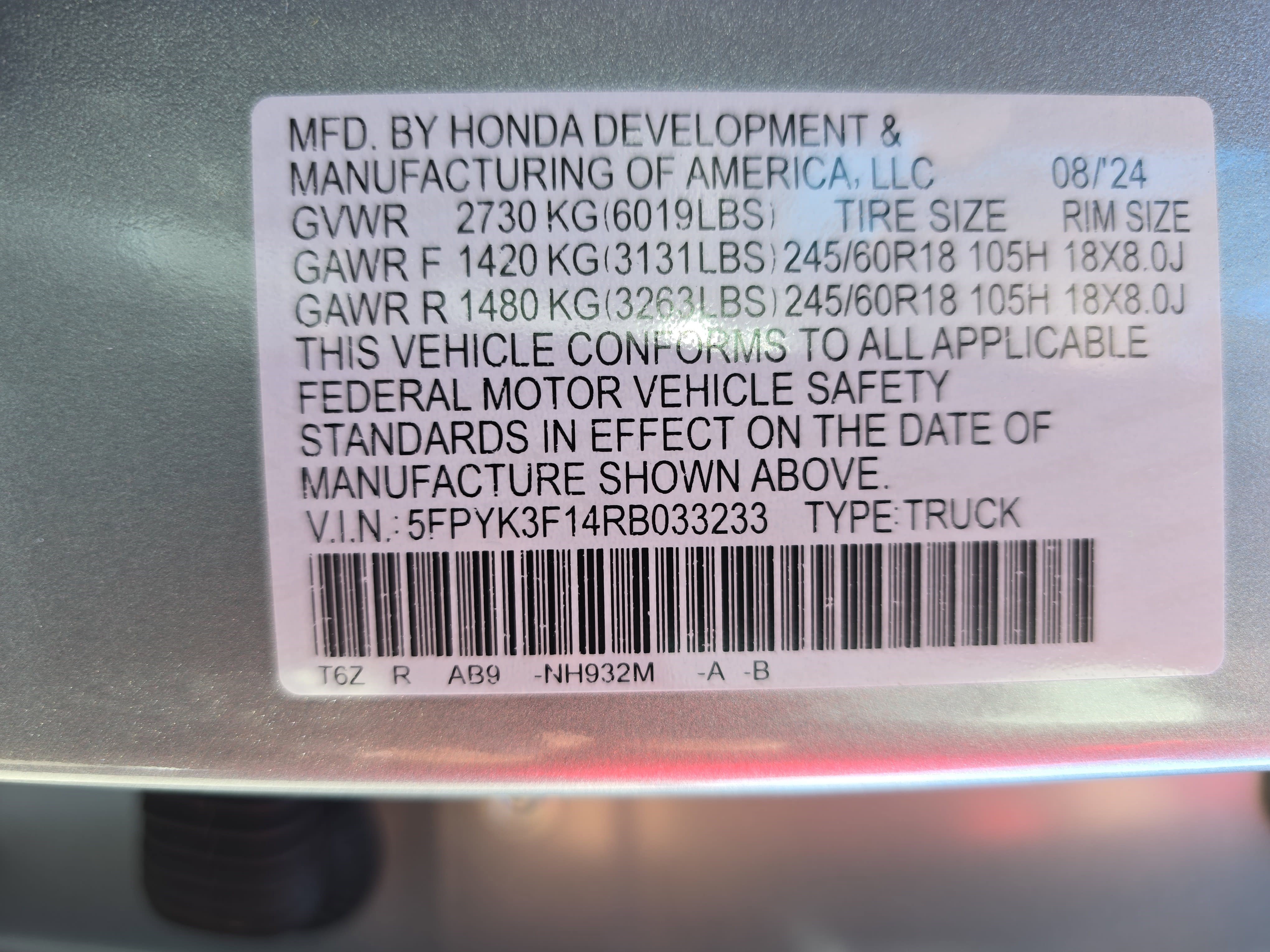 Used 2024 Honda Ridgeline Sport image 36