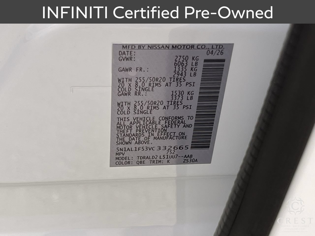 Certified 2027 INFINITI QX60 Luxe w/ Cargo Package FWD image 33