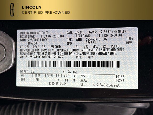 Certified 2024 Lincoln Corsair FWD image 35