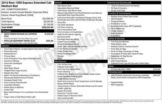 Used 2016 RAM 1500 Express image 1