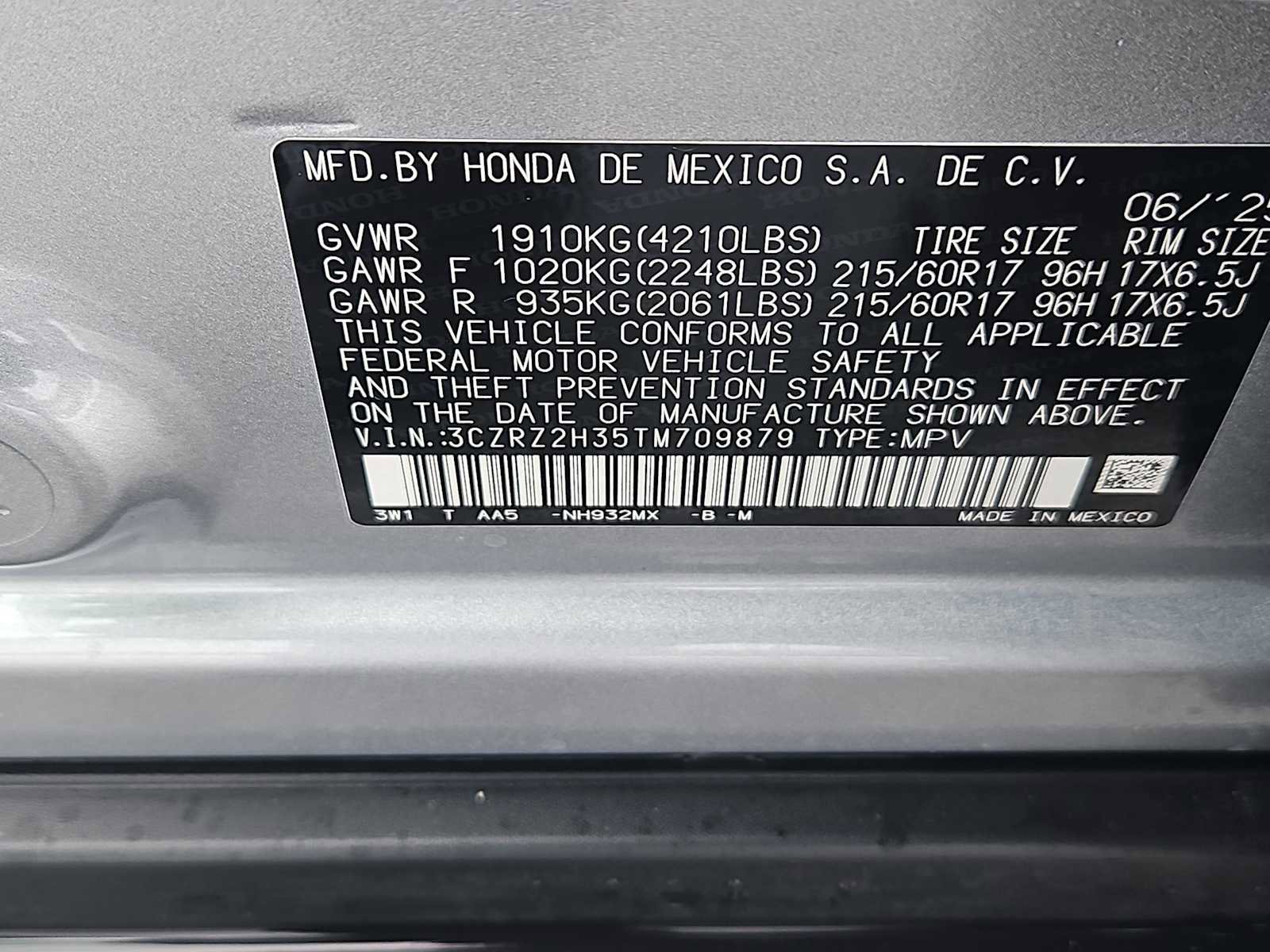 Certified 2026 Honda HR-V LX image 14