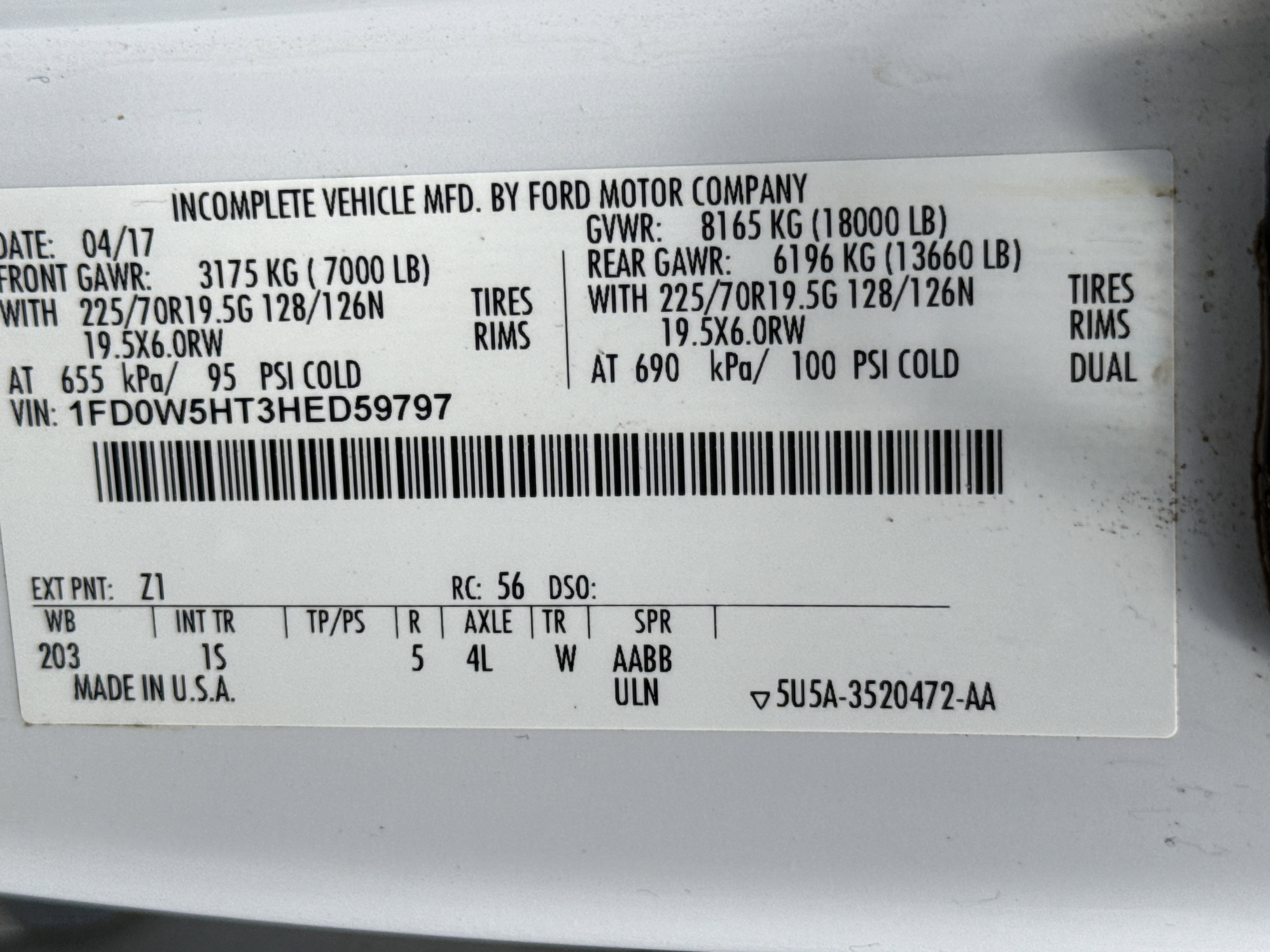 Used 2017 Ford F550 4x4 Crew Cab Super Duty w/ Power Equipment Group image 30