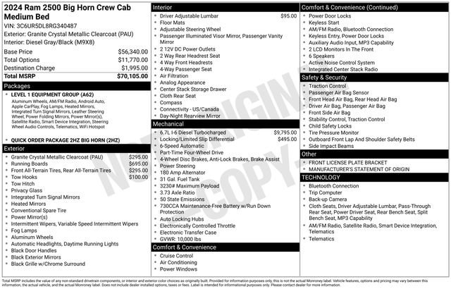 Used 2024 RAM 2500 Big Horn image 2