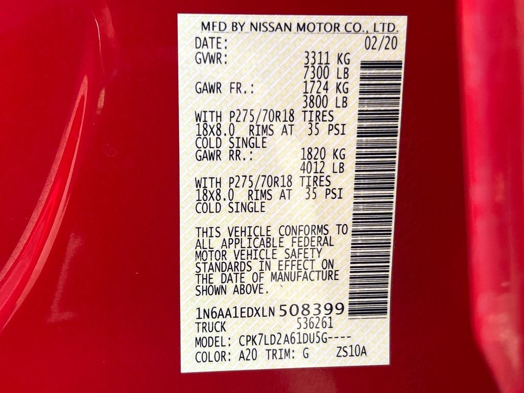 Used 2020 Nissan Titan PRO-4X w/ Pro-4x Convenience Package image 33