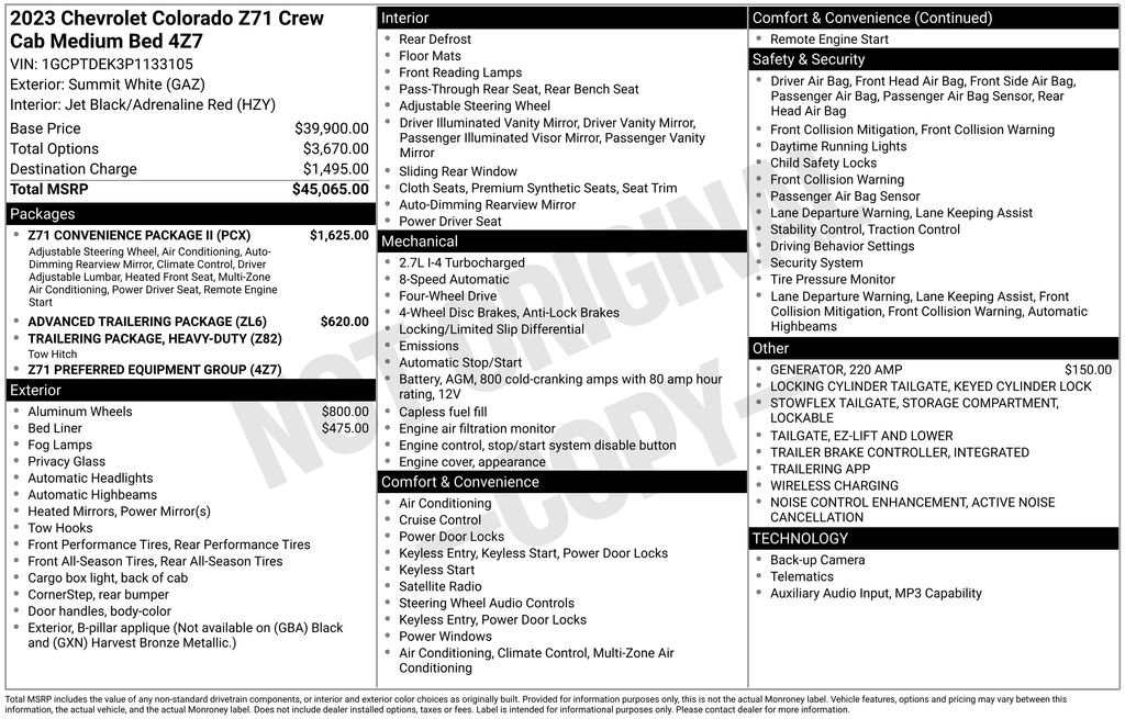 Certified 2023 Chevrolet Colorado Z71 w/ Z71 Convenience Package 2 image 64