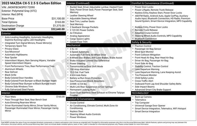 Used 2023 MAZDA CX-5 Carbon Edition image 32