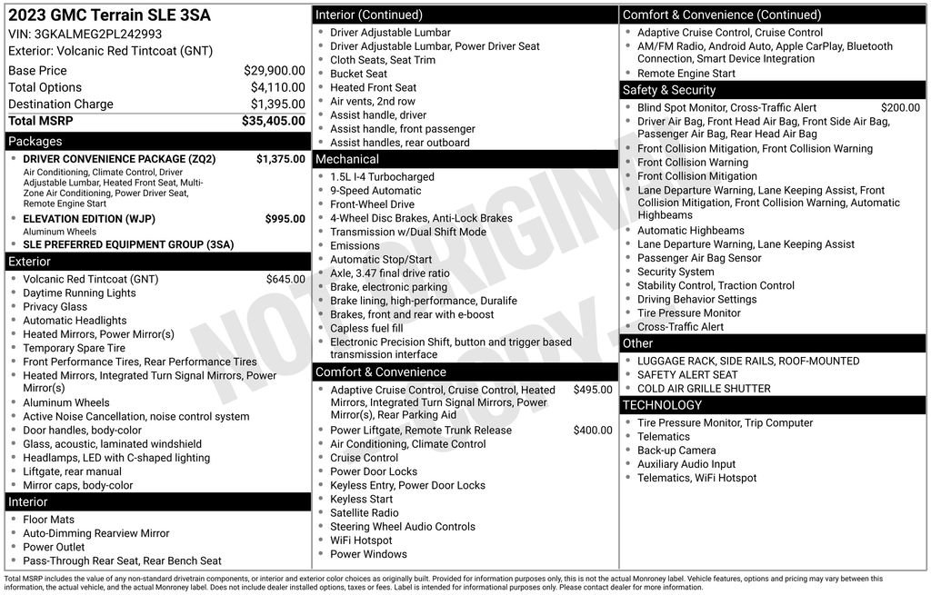 Certified 2023 GMC Terrain SLE w/ Driver Convenience Package FWD image 32