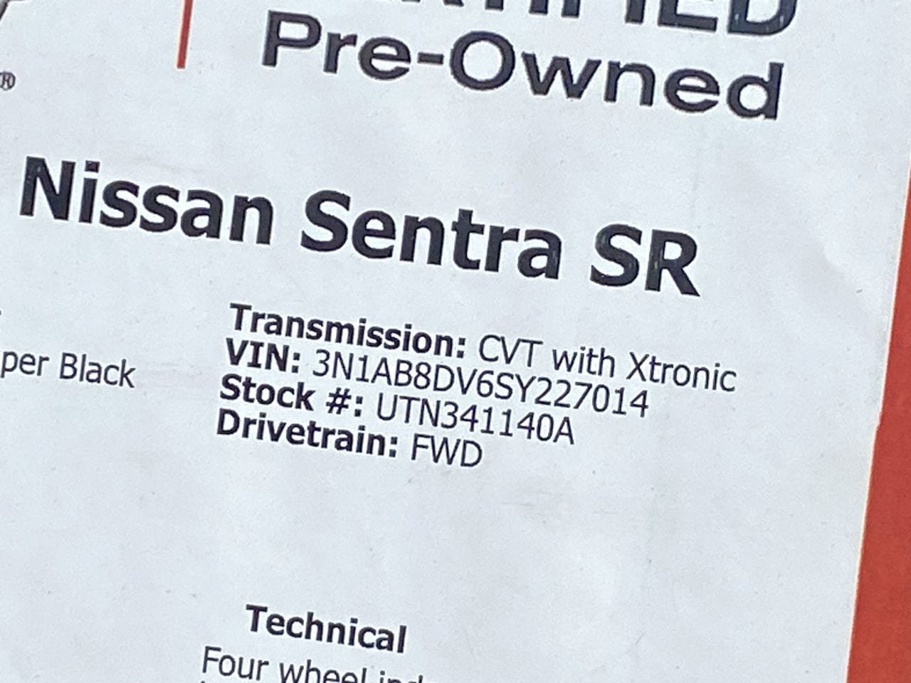 Certified 2025 Nissan Sentra SR w/ SR Premium Package FWD image 35
