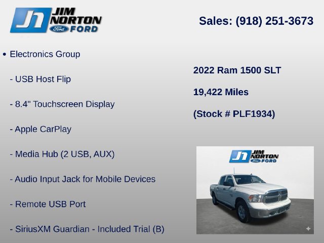 Used 2022 RAM 1500 Classic SLT w/ Electronics Group AWD/4WD image 14