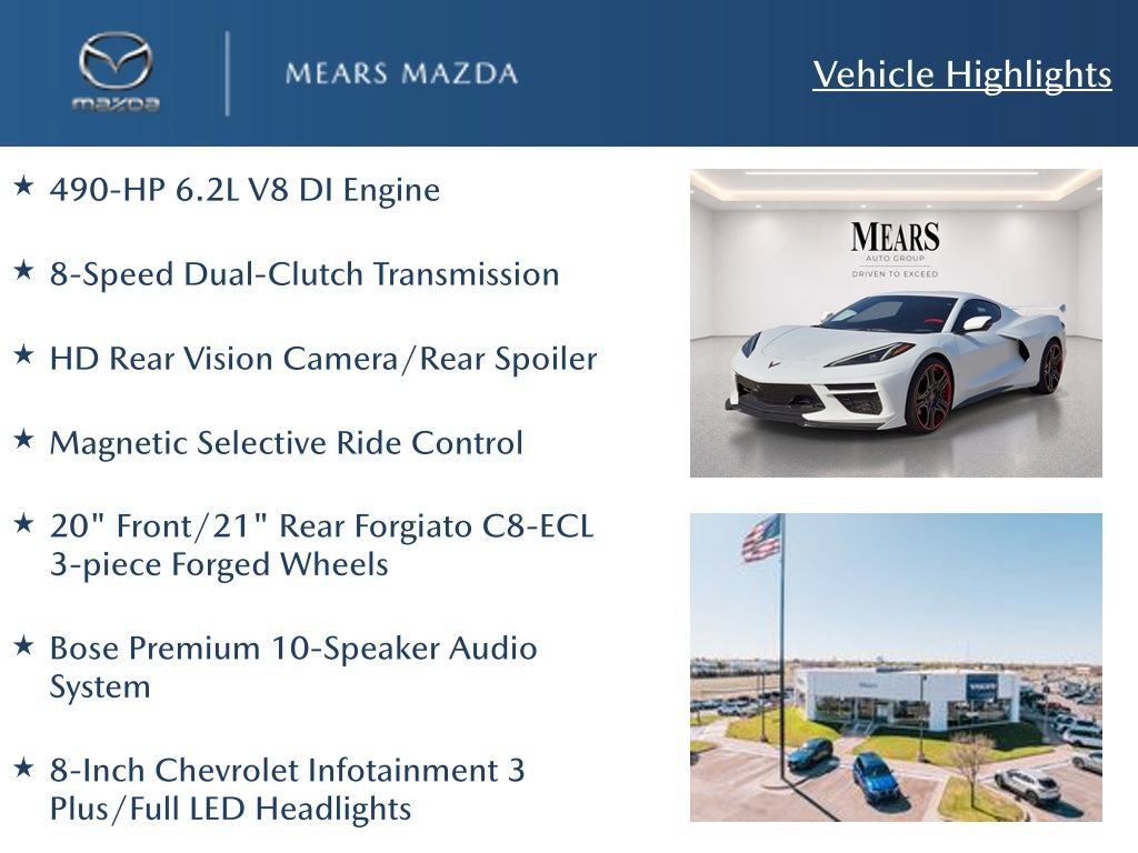 Used 2023 Chevrolet Corvette Stingray Coupe w/ 1LT RWD image 2