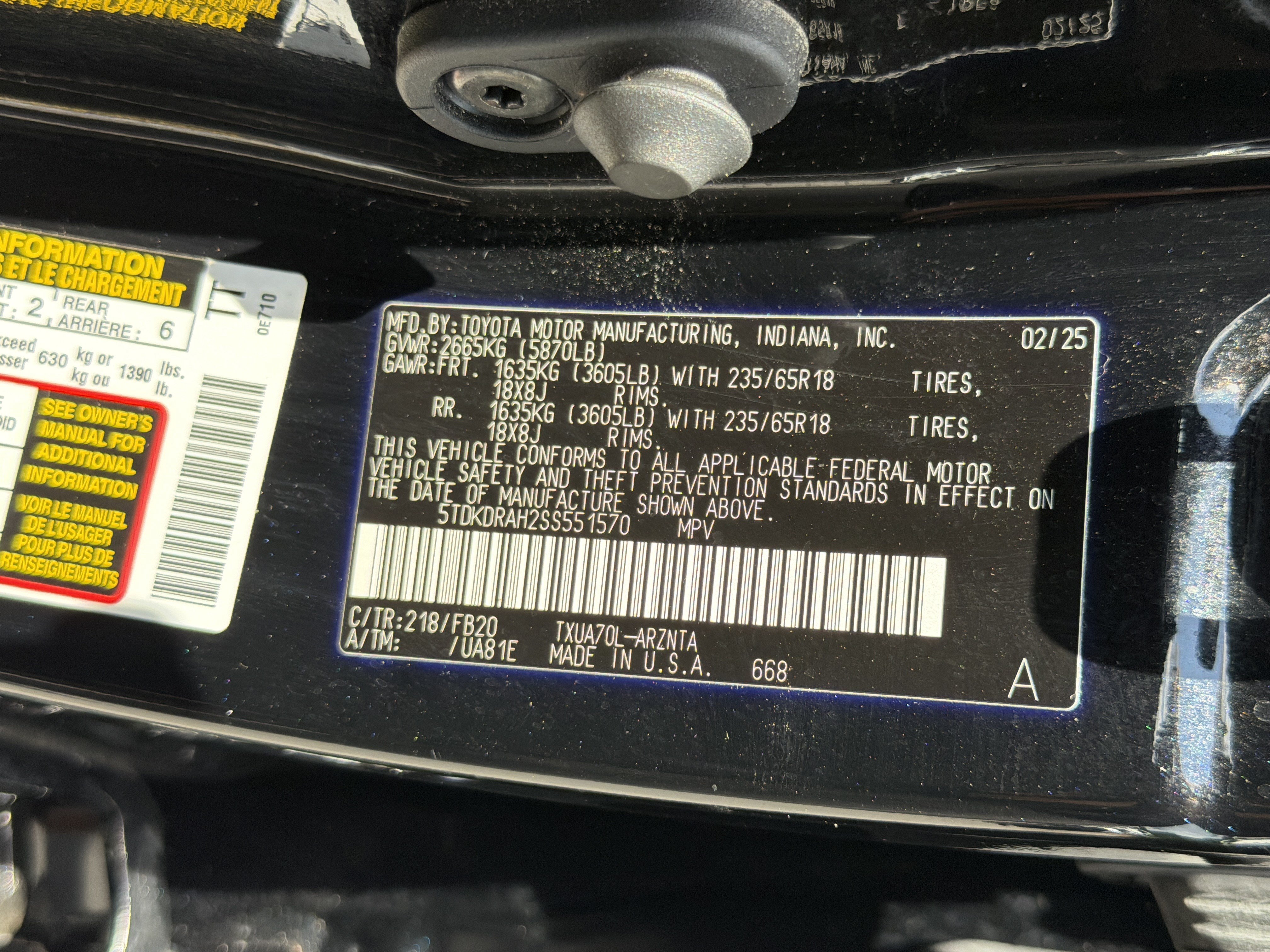 Certified 2025 Toyota Highlander LE FWD image 31