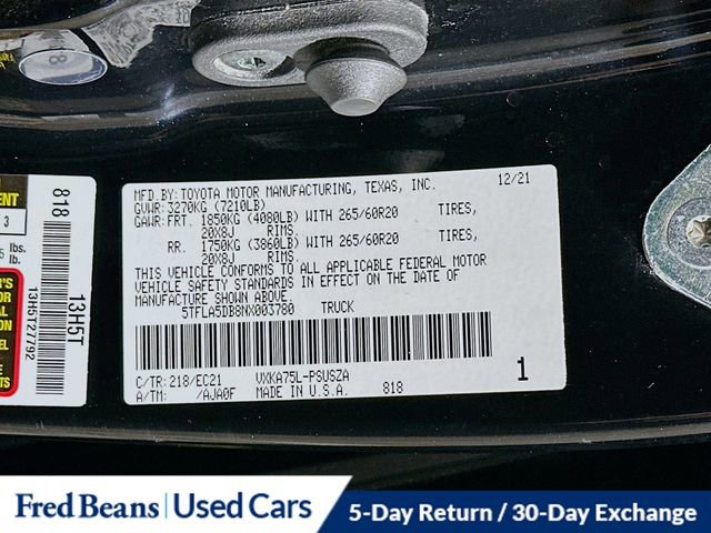 Used 2022 Toyota Tundra SR5 w/ TRD Sport Premium Package image 32