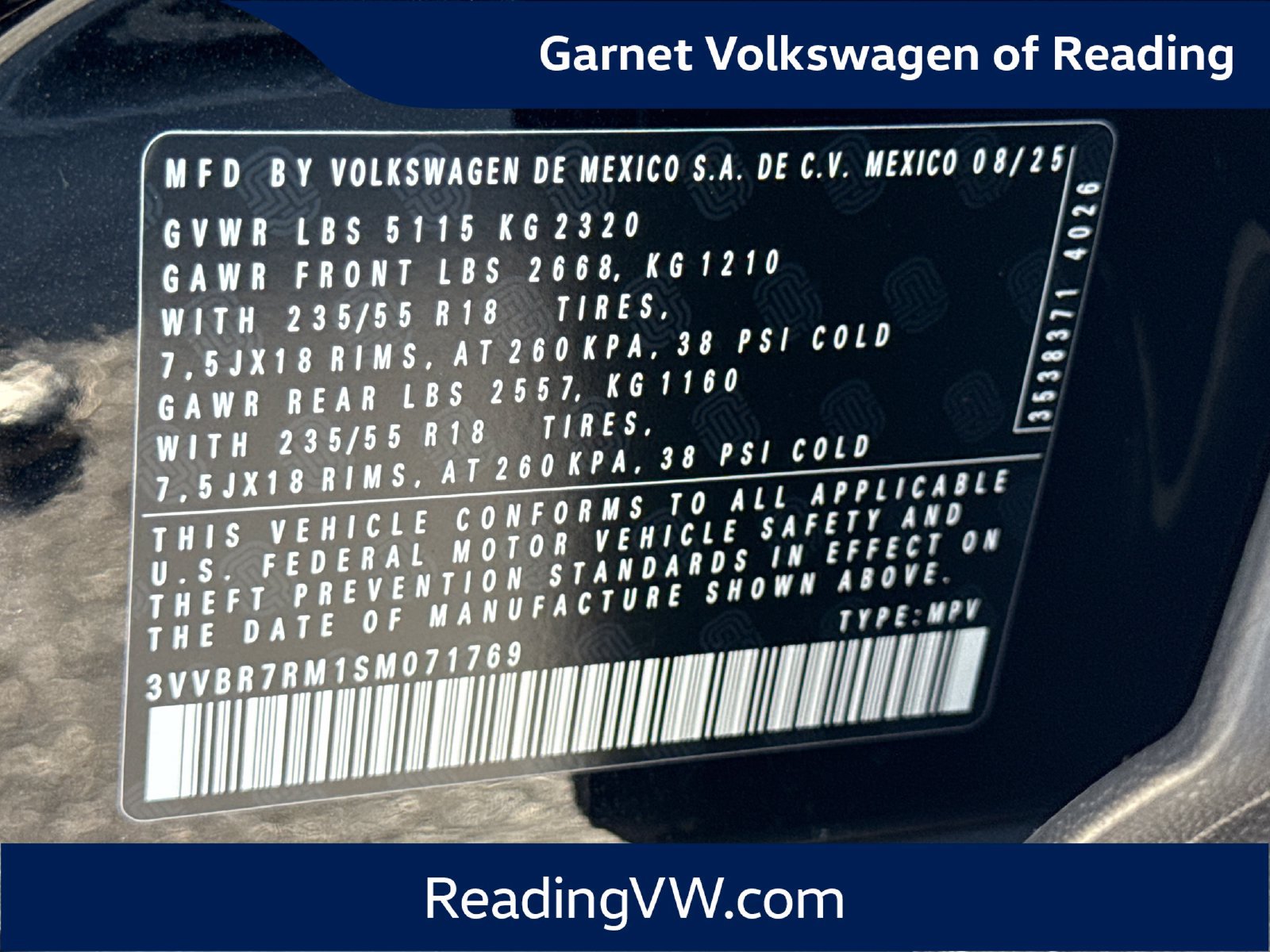 Certified 2025 Volkswagen Tiguan S AWD/4WD image 28