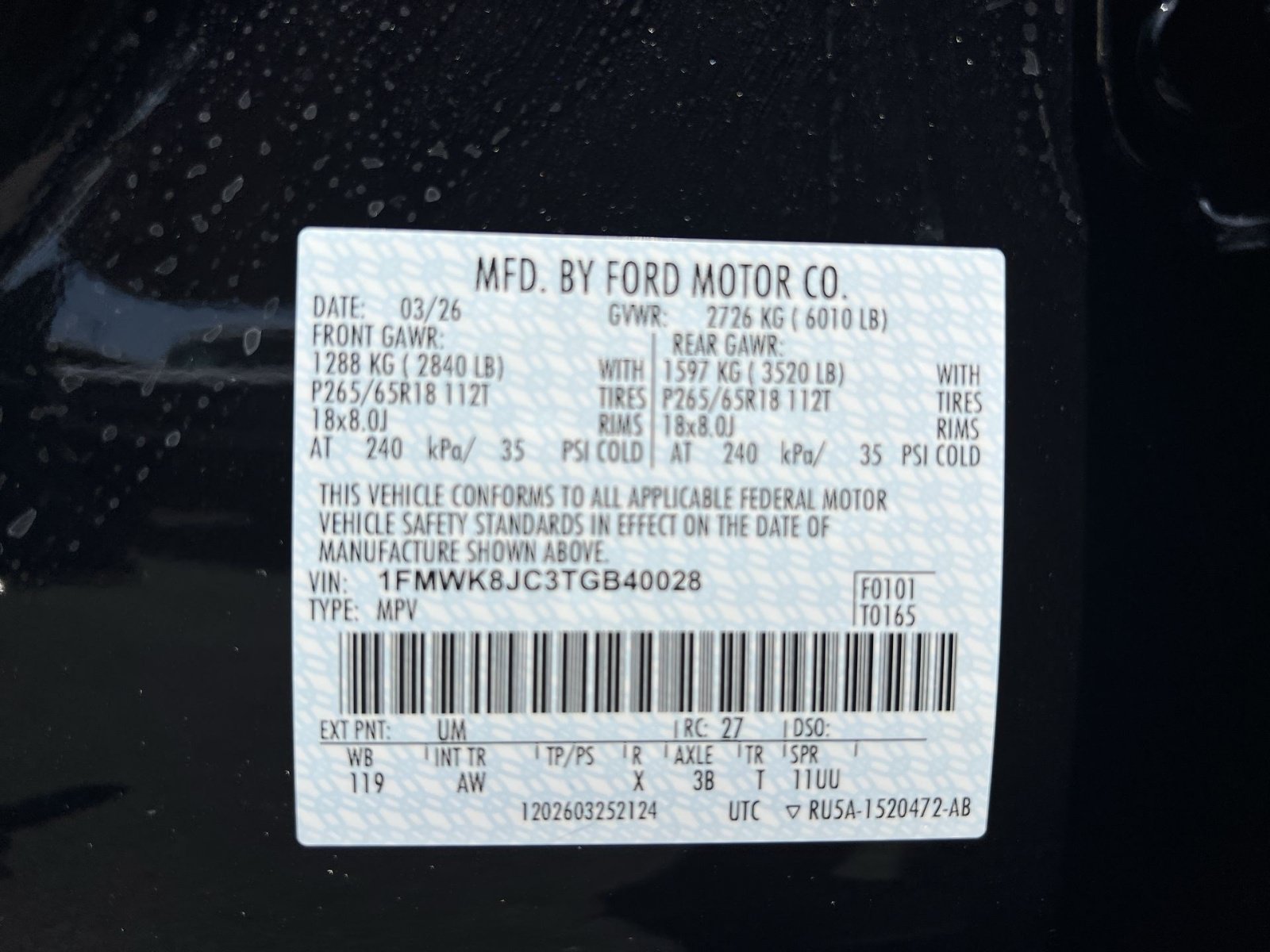 New 2026 Ford Explorer Tremor w/ Tremor Ultimate Package AWD/4WD image 54