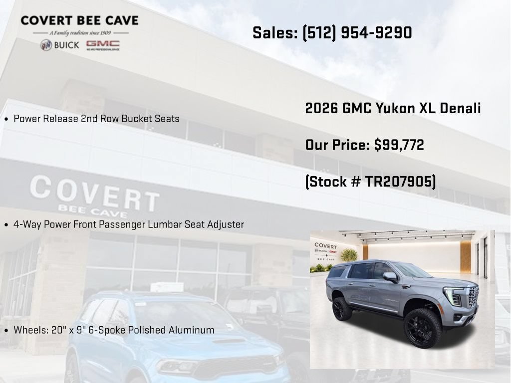 New 2026 GMC Yukon XL Denali w/ Sun & Power Step Package AWD/4WD image 23