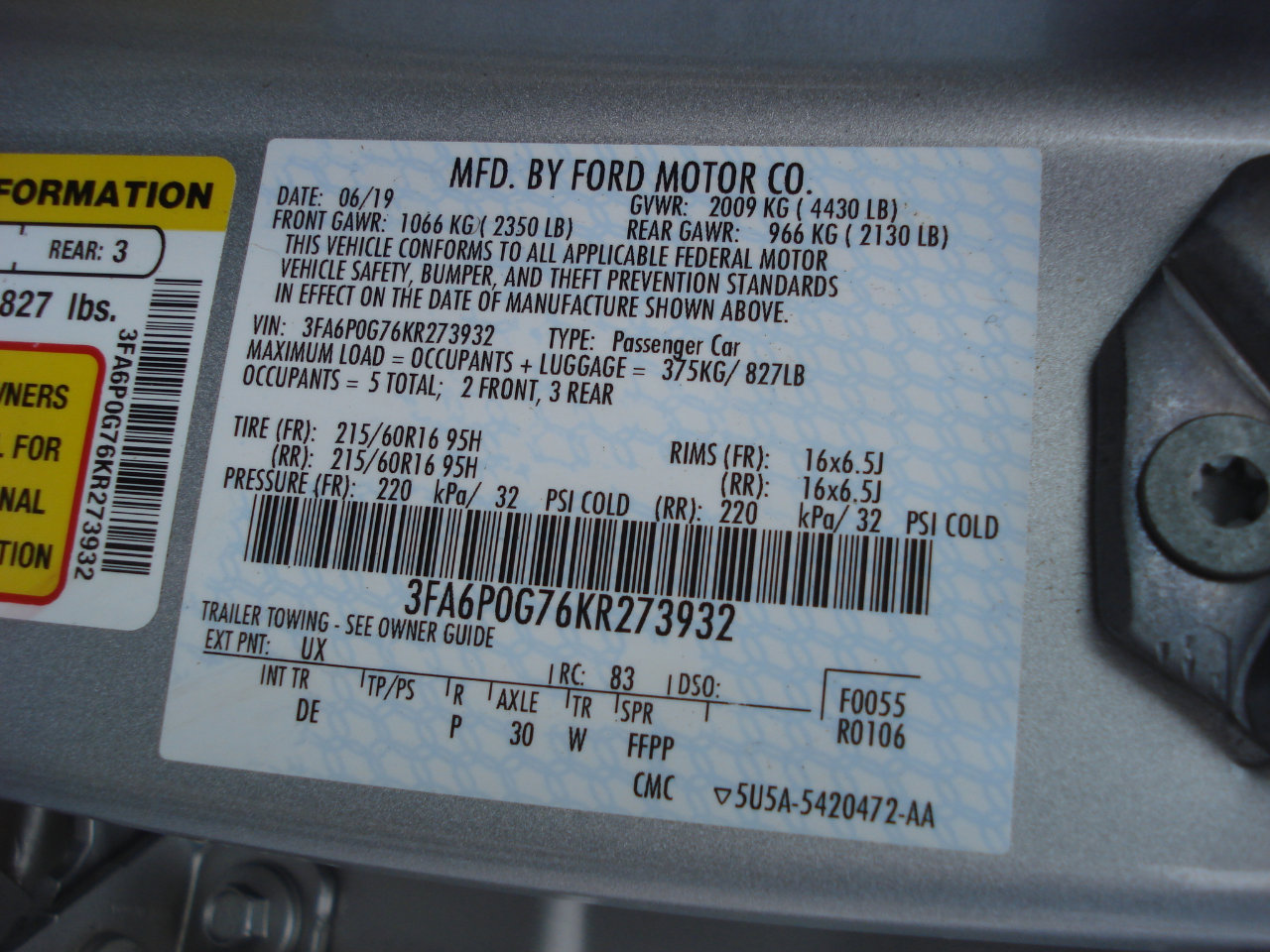 Used 2019 Ford Fusion S image 15