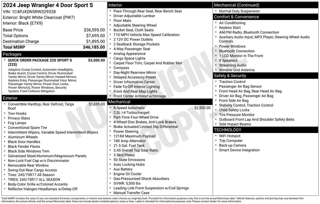Used 2024 Jeep Wrangler Sport S image 50