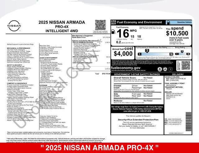 New 2025 Nissan Armada PRO-4X w/ Pro-4X Premium Package AWD/4WD image 6