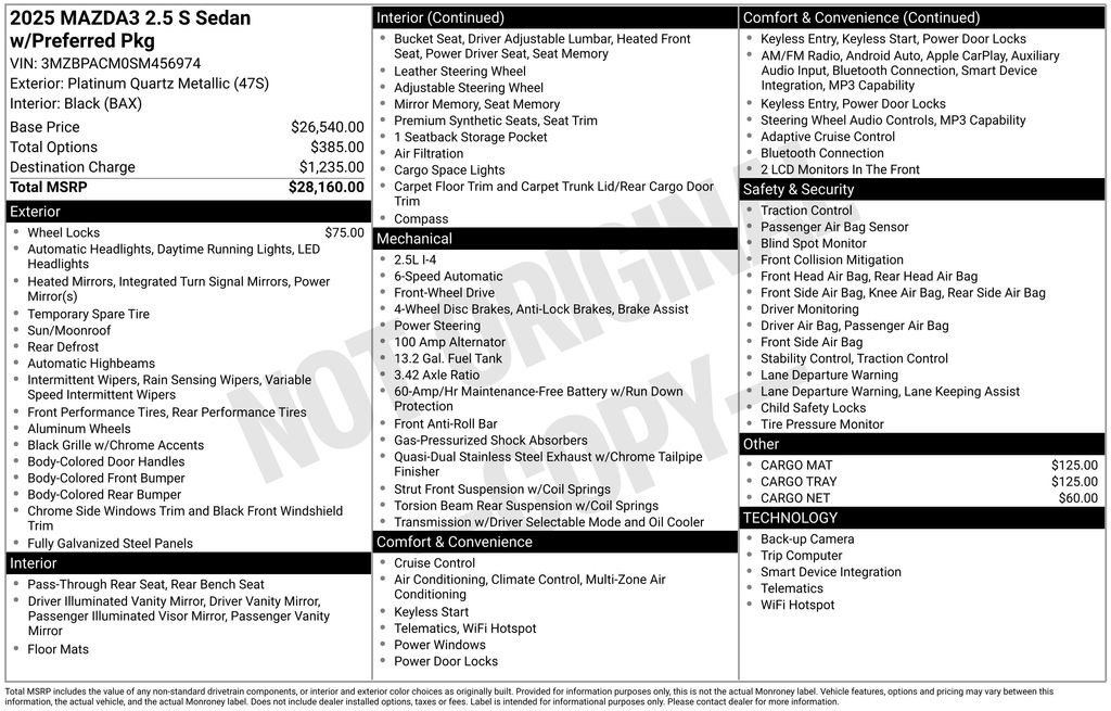 Certified 2025 MAZDA MAZDA3 s image 39