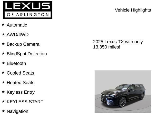 Certified 2025 Lexus TX 350 AWD w/ Technology Package image 7