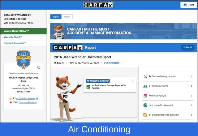 Used 2016 Jeep Wrangler Unlimited Sport w/ Quick Order Package 23S image 11