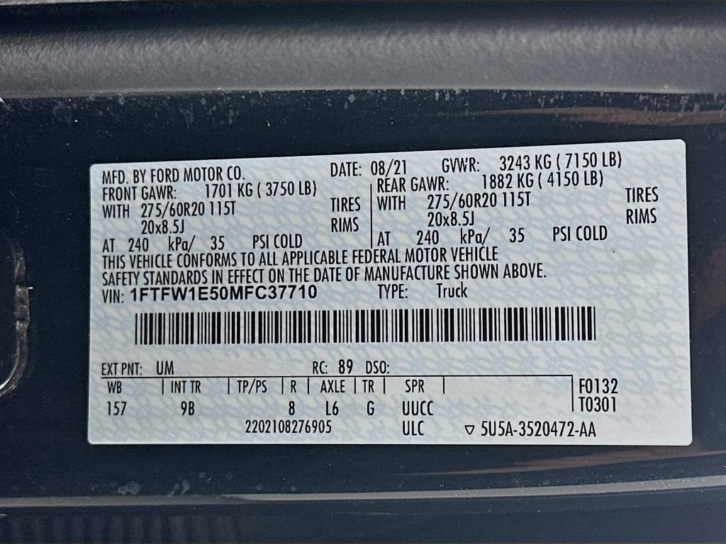 Used 2021 Ford F150 Platinum w/ Equipment Group 701A High image 37