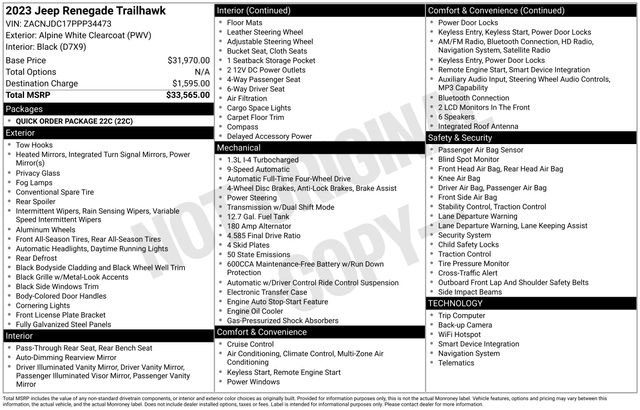 Used 2023 Jeep Renegade Trailhawk image 34