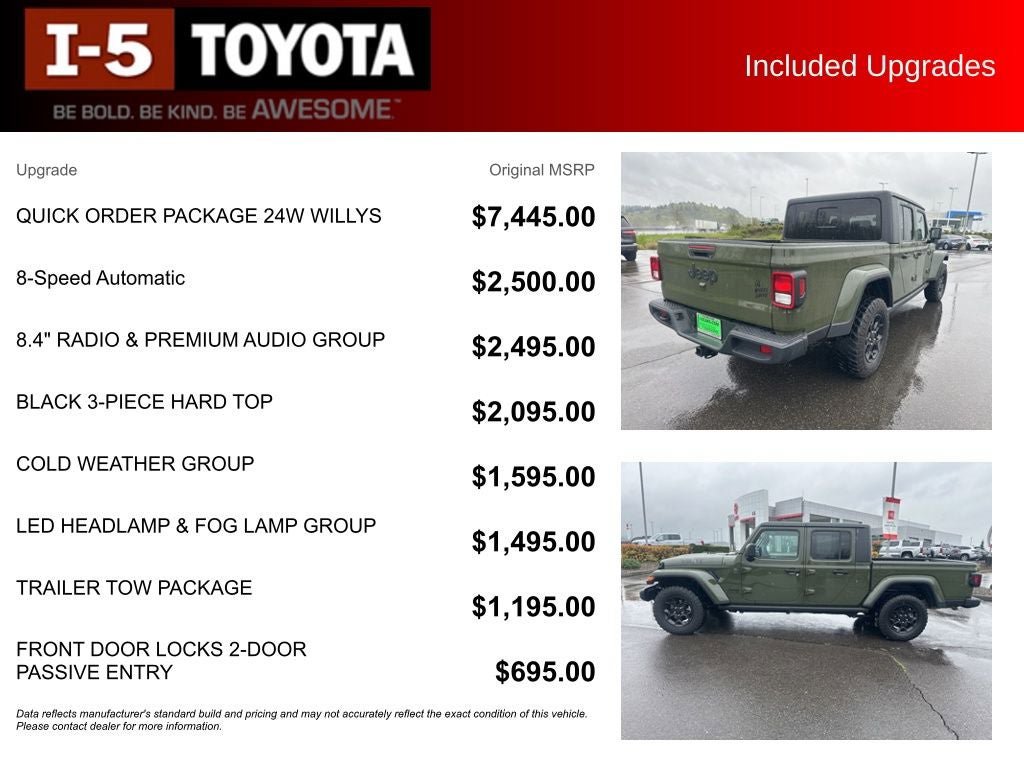 Used 2023 Jeep Gladiator Willys AWD/4WD image 6