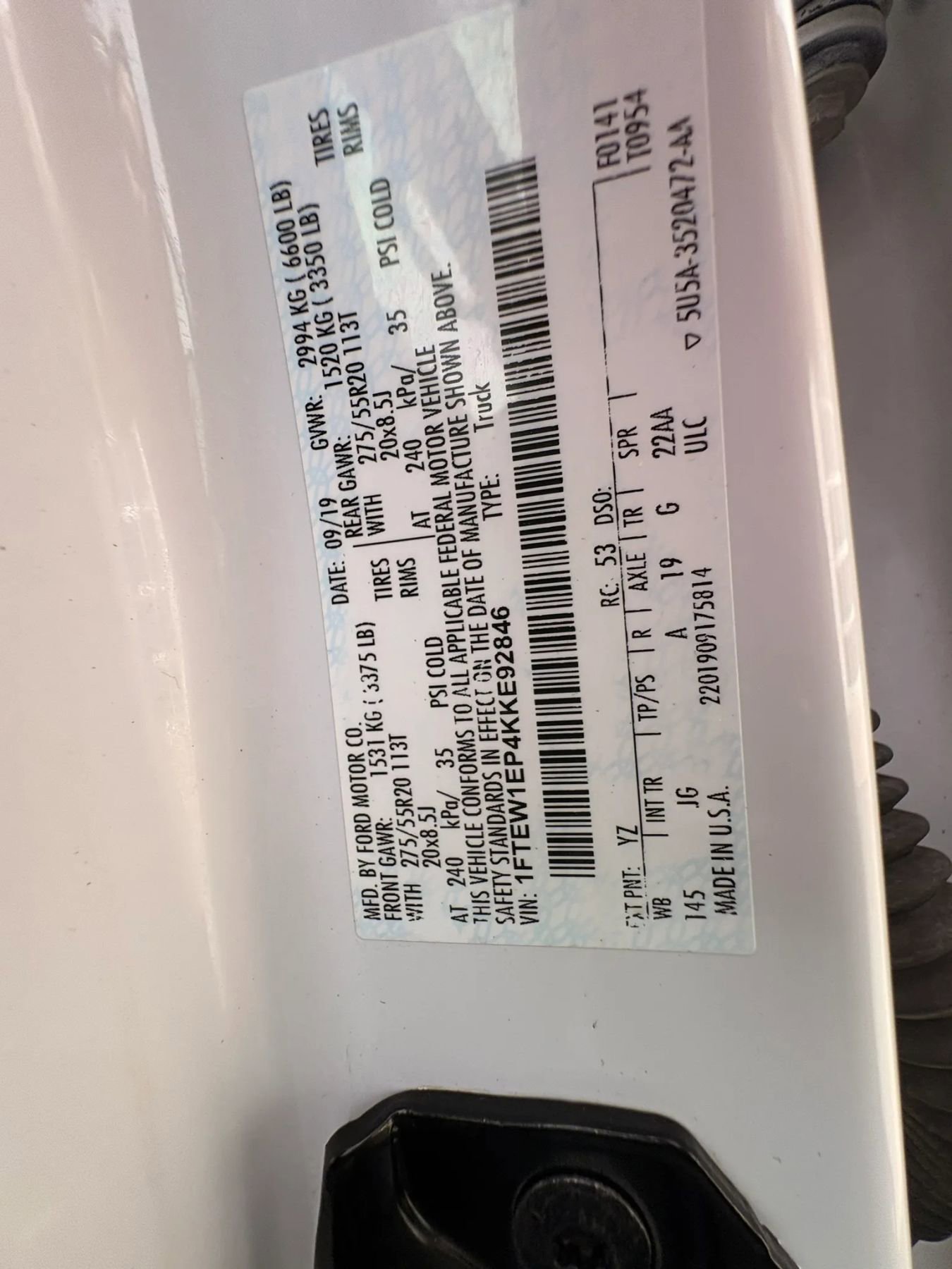 Used 2019 Ford F150 XL w/ Equipment Group 101A Mid AWD/4WD image 24