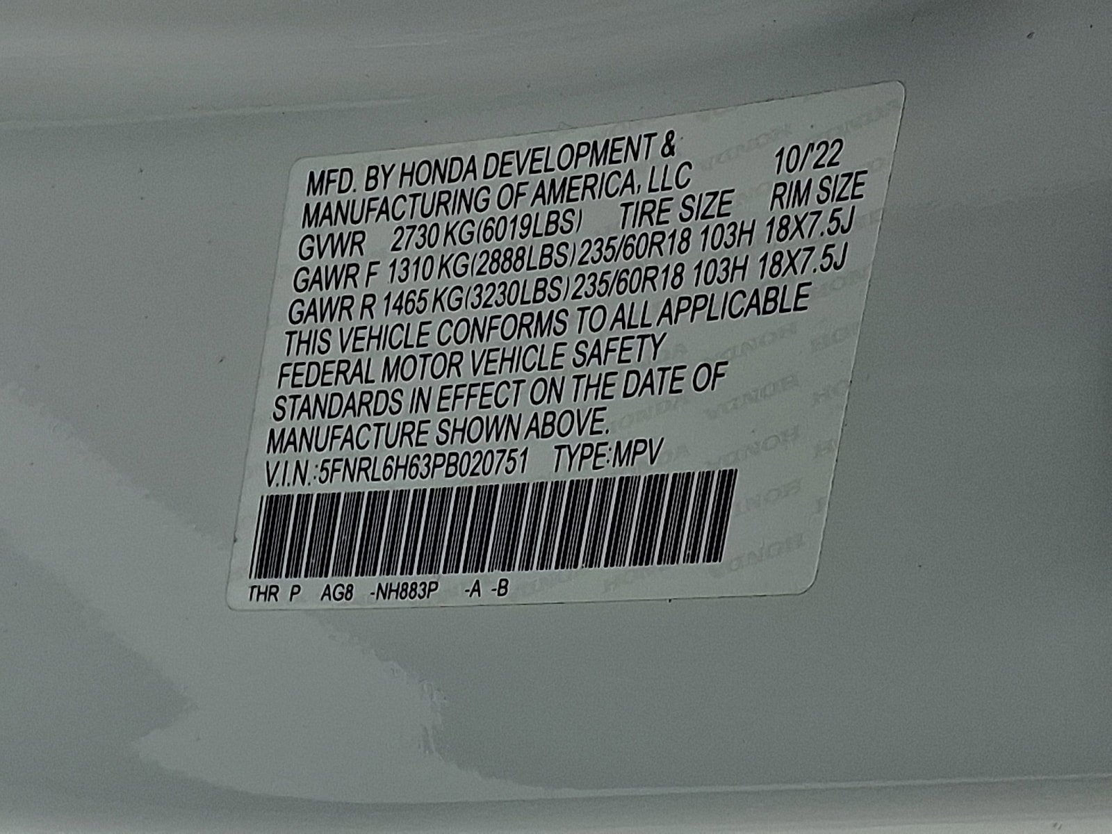 Used 2023 Honda Odyssey EX-L image 28
