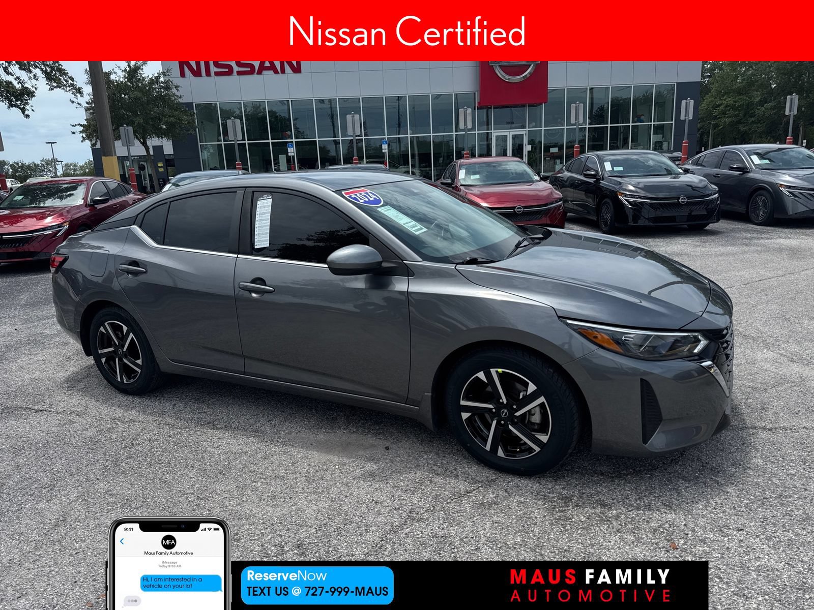 Certified 2024 Nissan Sentra SV w/ All-Weather Package FWD image 1
