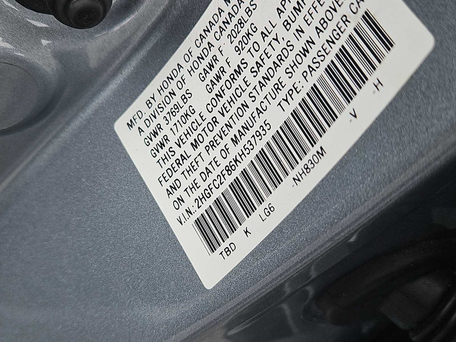 Used 2019 Honda Civic Sport image 13