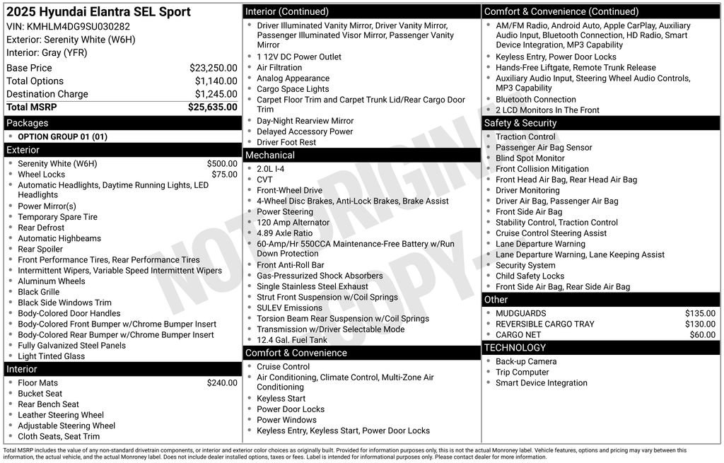 Certified 2025 Hyundai Elantra Sport FWD image 35