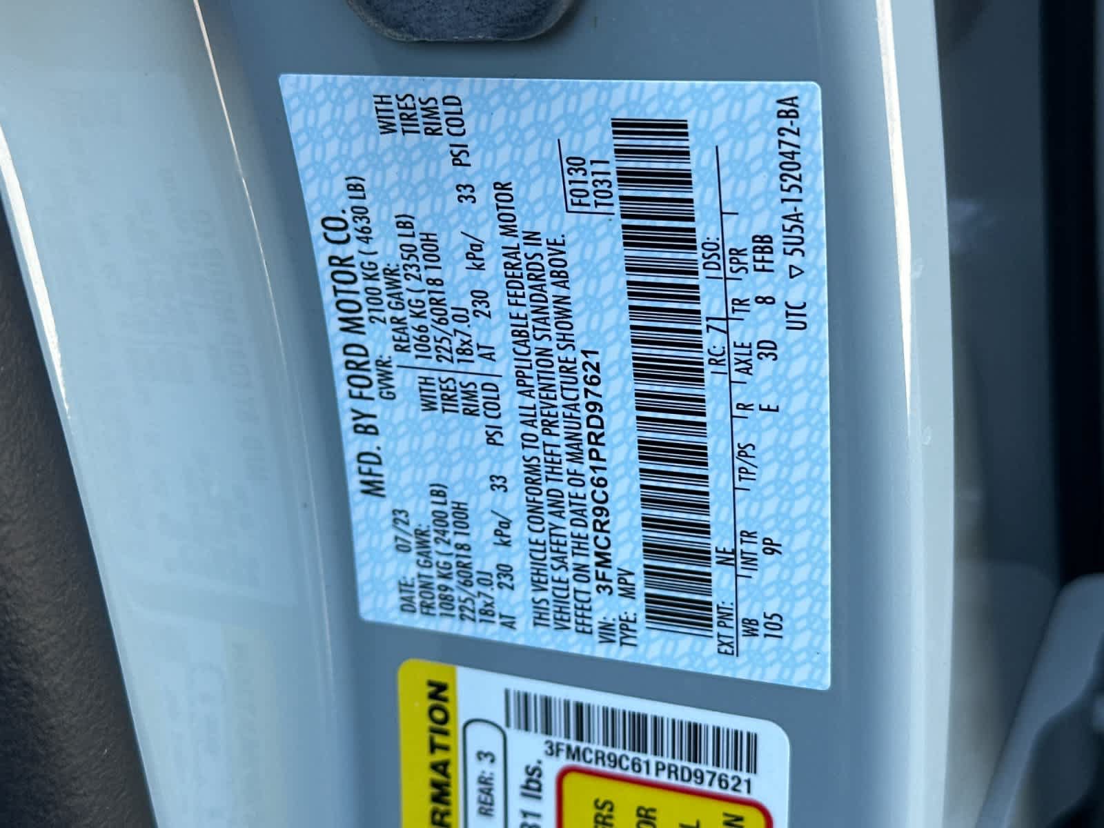 Certified 2023 Ford Bronco Sport Outer Banks AWD/4WD image 28