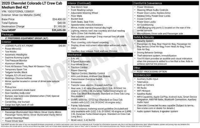 Used 2020 Chevrolet Colorado LT AWD/4WD image 5