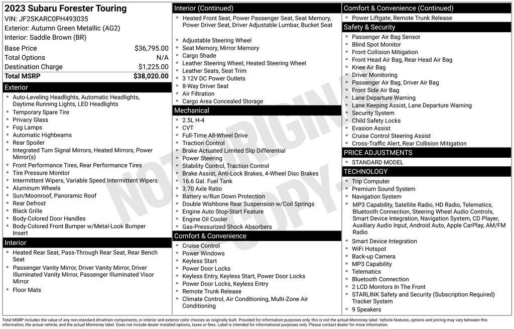 Certified 2023 Subaru Forester Touring image 35