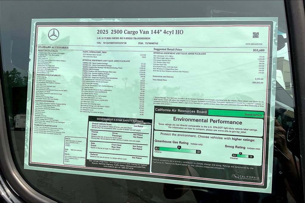 New 2025 Mercedes-Benz Sprinter 144 Cargo image 10