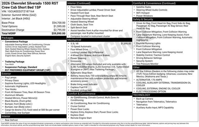 Used 2026 Chevrolet Silverado 1500 RST AWD/4WD image 67