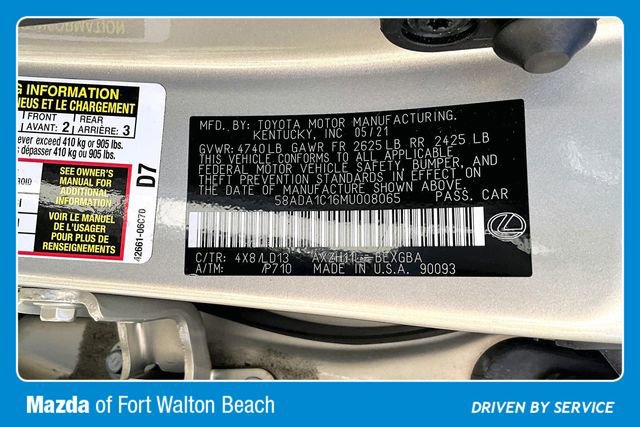 Used 2021 Lexus ES 300h w/ Premium Package FWD image 16