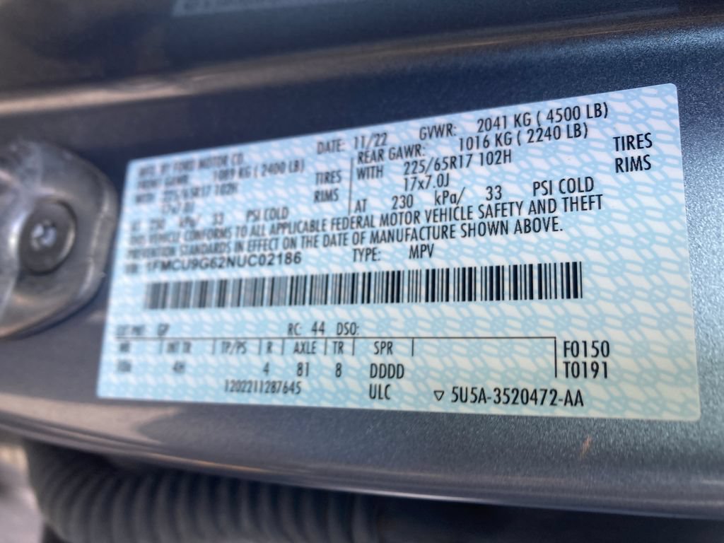 Used 2022 Ford Escape SE w/ Convenience Package AWD/4WD image 39