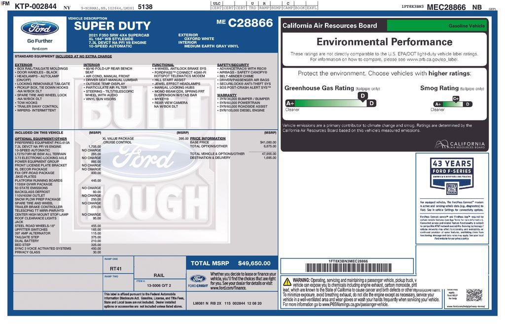 Used 2021 Ford F350 XL w/ Power Equipment Group image 33