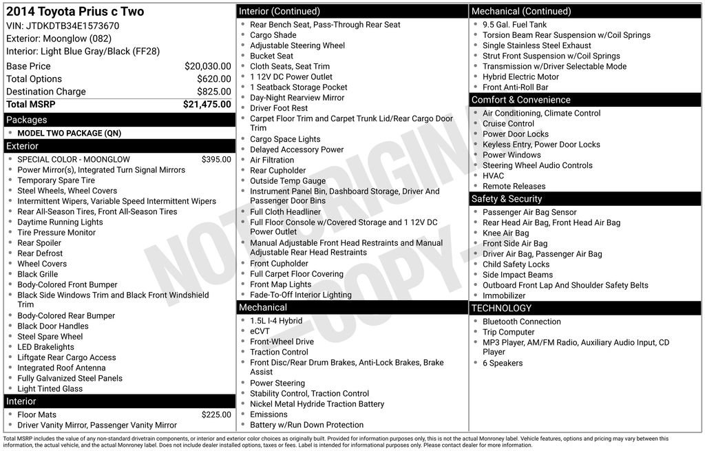 Used 2014 Toyota Prius C Two image 40