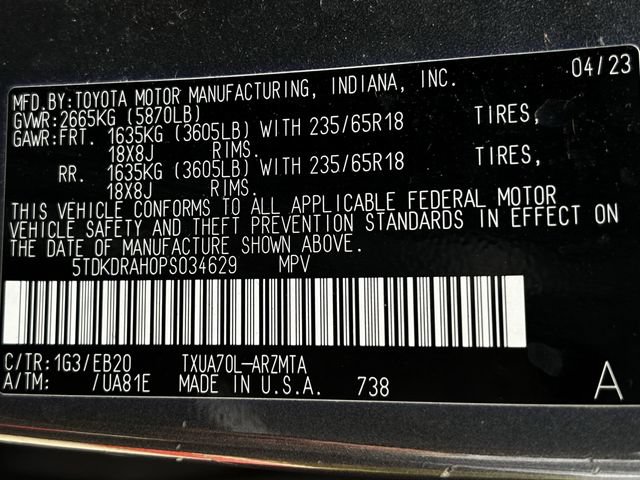 Used 2023 Toyota Highlander XLE FWD image 35